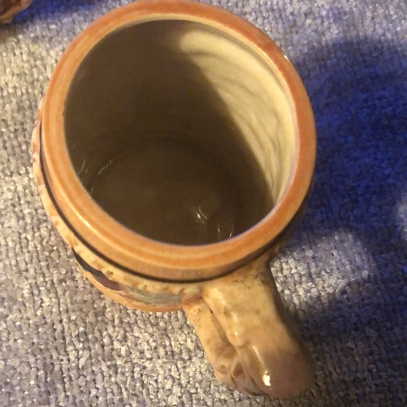 Set of 2 Vintage German Woven Handle Unmarked Unlidded Stein Beer Mug Japan made - Picture 4 of 5